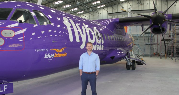 First Blue Islands aircraft in Flybe livery