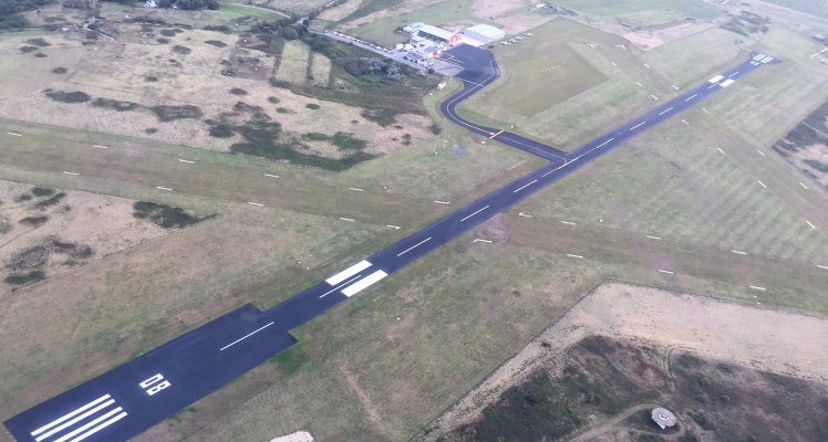 Alderney Airport aerial 2018