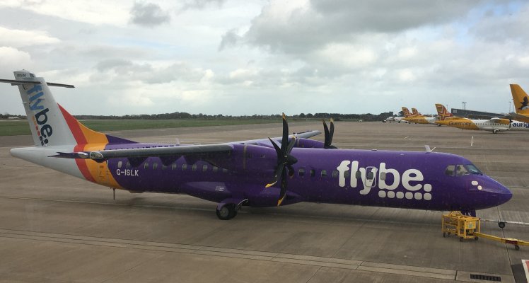 Blue Islands ATR aircraft on stand at Guernsey Airport