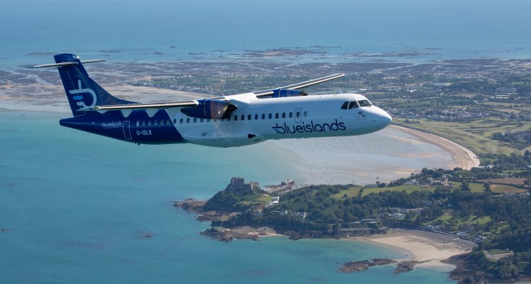 Blue Islands ATR in new livery