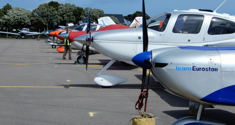 Planes taking part in the 2018 Guernsey Air Rally