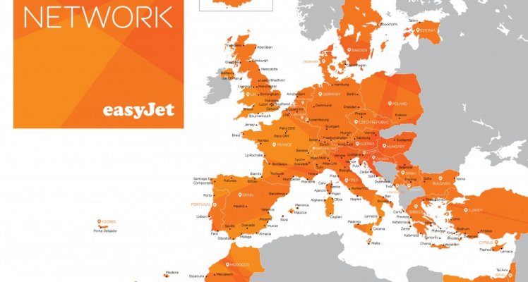 easyJet route map