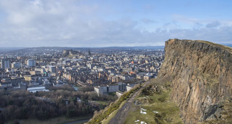 Edinburgh skyline seen from Salisbury Crags