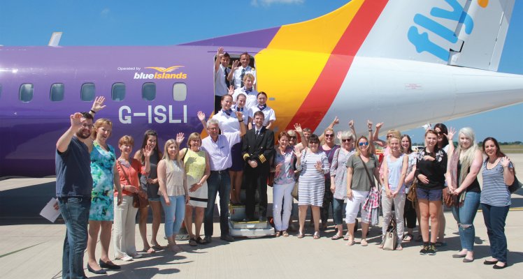 Attendees at the Blue Islands Fear of Flying course 2019 out
