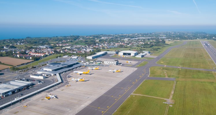 Guernsey Airport from the sky
